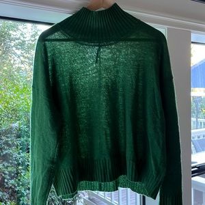 Free People Green Turtleneck Sweater